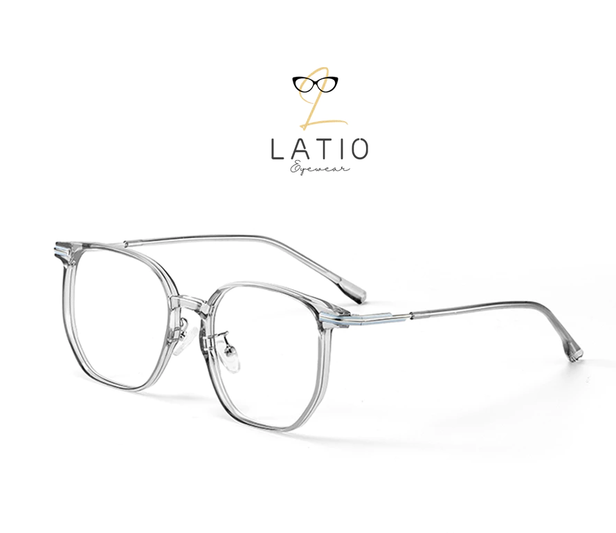 Kính mắt Nữ LATIO, Gọng kính kim loại kết hợp nhựa TR90, màu sắc tươi trẻ, thiết kế basic - KM130