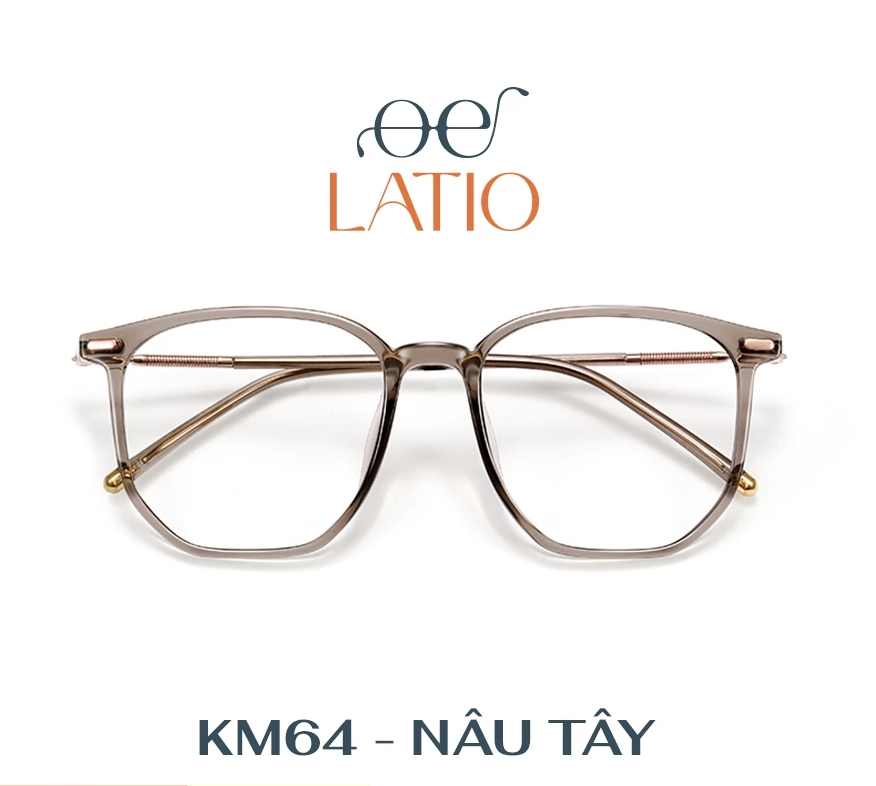 Kính mắt vuông Nữ, gọng TR90 đeo siêu nhẹ cao cấp 2026 Thiết Kế mang phong cách trẻ trung - KM64