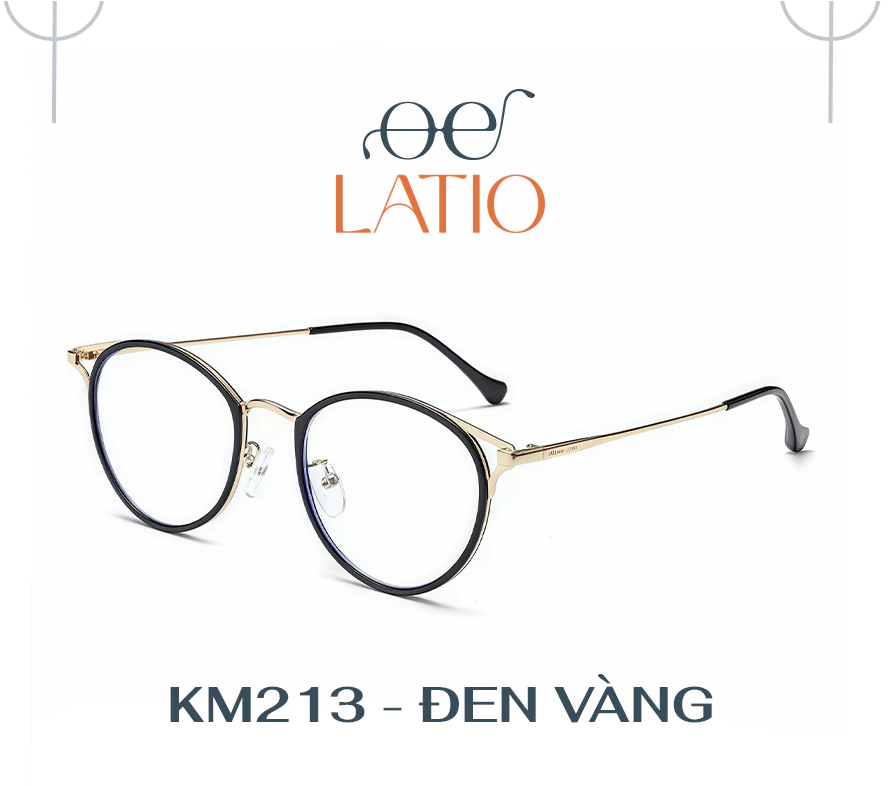 Kính mắt mèo LATIO chất liệu nhựa mix kim loại nữ thiết kế phong cách phụ kiện thời trang KM213