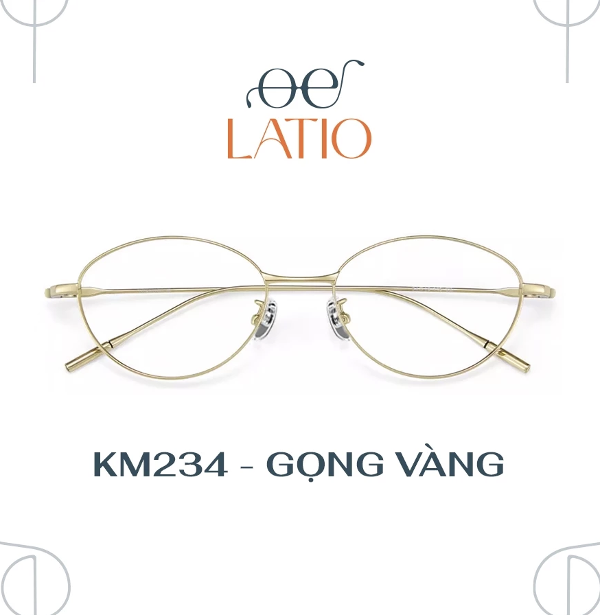 kính nam nữ LATIO, Kính mắt thiết kế mắt mèo cá tính đậm chất hiện đại, tinh tế - KM234